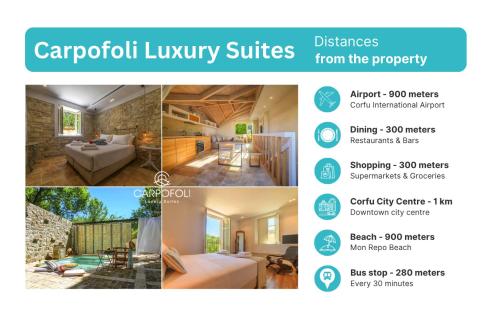 a brochure for carport luxury services from the property at Carpofoli Corfu in Corfu Town