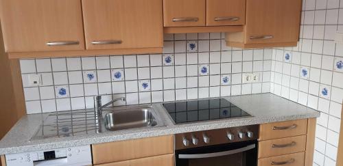 Kuchyň nebo kuchyňský kout v ubytování Ferienwohnung Borse