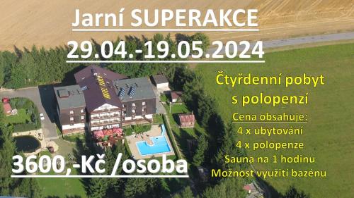 un poster di una villa con un resort di Hotel Pavla Vysočina a Nové Město na Moravě