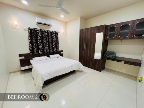 a bedroom with a bed in a room at 3BHK - Entire property - New listing at OFFER PRICE in Aurangabad