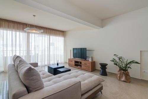 Χώρος καθιστικού στο Oikies Luxury Apartments with private free parking area