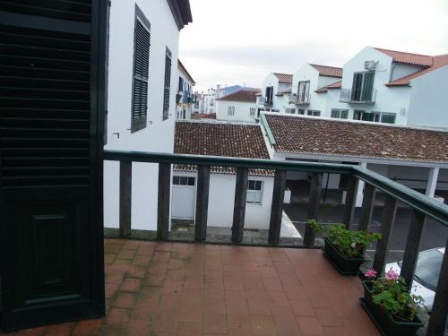 a view from the balcony of the apartment at Lagoa Hostel & Suites in Lagoa