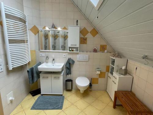 Holiday apartment Kromer tesisinde bir banyo