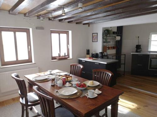 Η κουζίνα ή μικρή κουζίνα στο Wohnung mit hist. Altstadt Charme