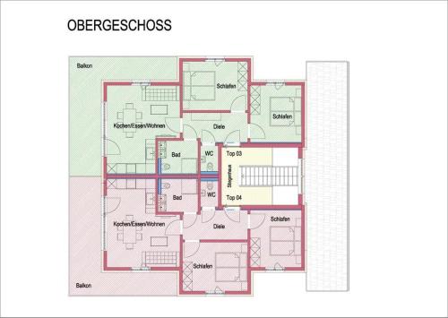 Plano de Alpenchalets Oberlaiming