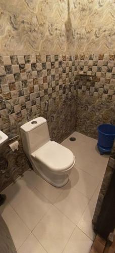 a bathroom with a toilet and a sink at Hotel the Height kalkaji in New Delhi
