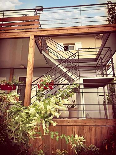 Un balcón o terraza en Appartement confortable avec vue sur mer à Saint André, 105 m²