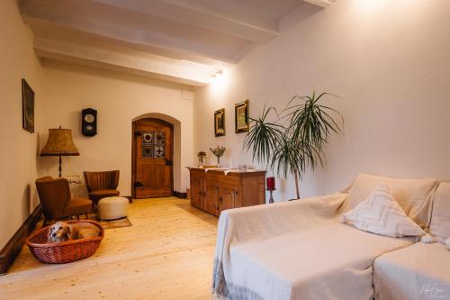 Postel nebo postele na pokoji v ubytování Ferienwohnung Graf Heinrich