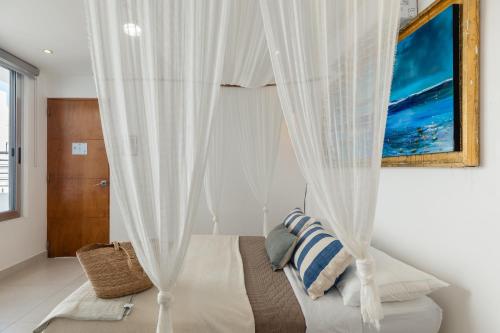 Χώρος καθιστικού στο Casa Moderna en Playa Norte Isla Mujeres