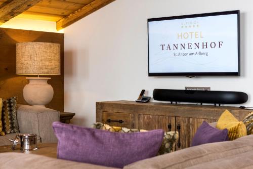 Ruang duduk di Hotel Tannenhof*****Superior