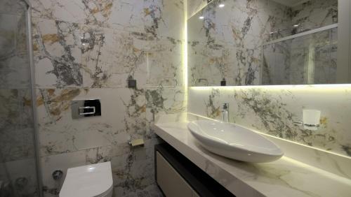 Koupelna v ubytování Bodrum Residence & Hotel Turgutreis