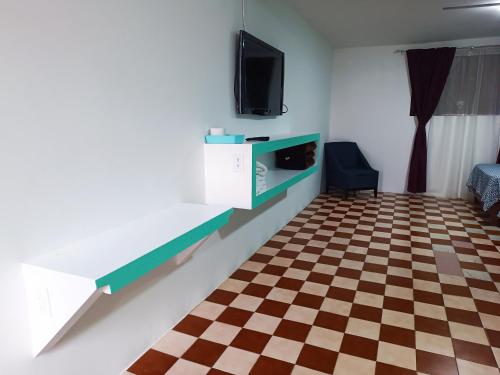 Hotel Posada Los Faroles Atlixcoにあるベッド