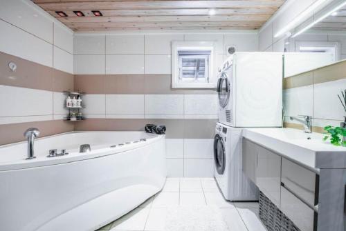 A bathroom at A wonderful estate of two houses for all seasons!