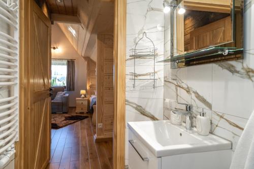 Koupelna v ubytování Apartament U Gosi