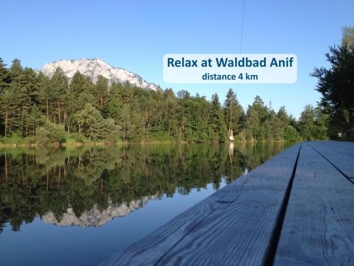 a view of a lake with a mountain in the background at Mountain View Salzburg - SELF CHECK-IN - Apartments in Grödig