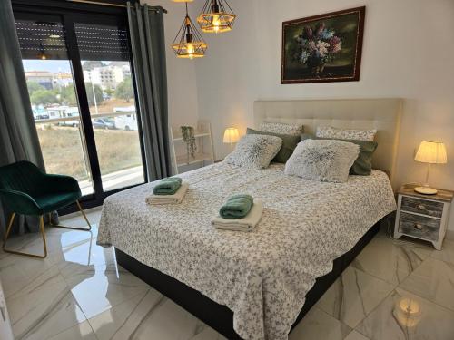 Posteľ alebo postele v izbe v ubytovaní Luxury apartment Maracuya Javea Port