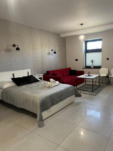 Posteľ alebo postele v izbe v ubytovaní Apartamenty na Blichu - Noclegi Energylandia Zator