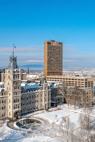 Nespecifikovaný výhled na destinaci Quebec nebo výhled na město při pohledu z hotelu