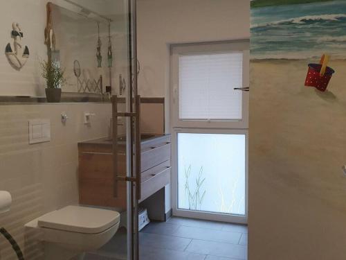 Et badeværelse på De Lütte Modern retreat