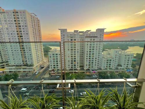 a view of a city with tall buildings at The Ascentia - Scandinavian apartment - Near SECC, Mall in Ho Chi Minh City