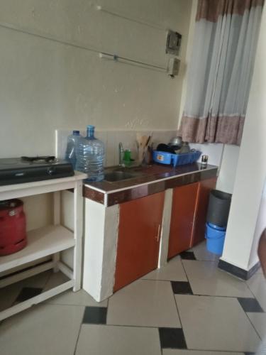 Dapur atau dapur kecil di Tamara Studio Apartment in Shanzu