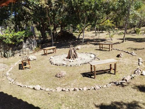 Ο χώρος παιχνιδιού για παιδιά στο Chalés Pássaros do Cerrado