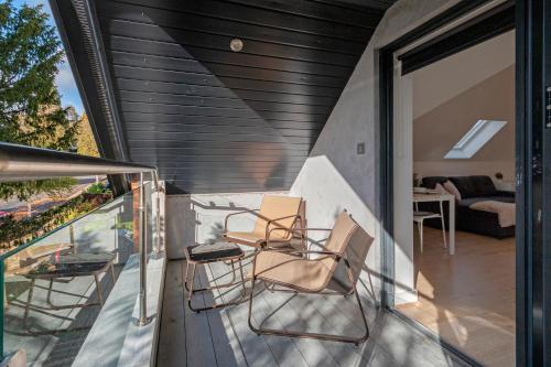 En balkon eller terrasse på Cozy Studio Flat in Coulsdon, CR5