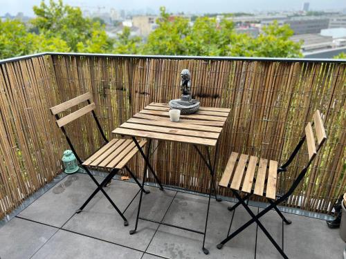 En balkong eller terrasse på Chambre à louer