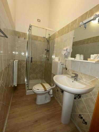 Koupelna v ubytování B&B PALAZZO SASSATELLI