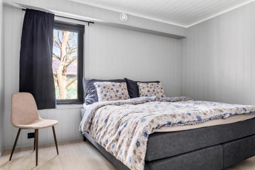 Posteľ alebo postele v izbe v ubytovaní Egersund Overnatting