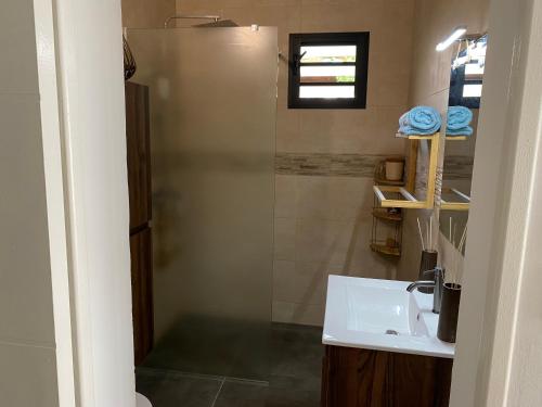 Ένα μπάνιο στο Le Ti Terre Sainte