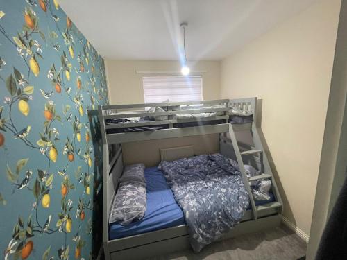 Двох'ярусне ліжко або двоярусні ліжка в номері 3-Bedrooms House in Thornliebank Glasgow