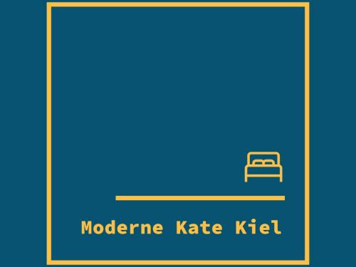 una señal azul que dice moderne kate kilt en moderne Kate Kiel, en Kiel