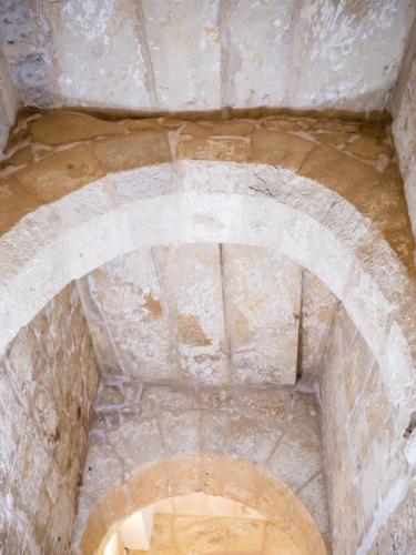 an overhead view of a stone building with an archway at Tano's Boutique Guesthouse in Valletta