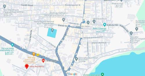 a map of the city of philadelphia with attractions at VEERA RESIDENCY in Tiruvallūr
