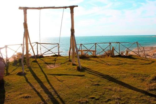 a group of animals standing on a hill near the ocean at TAVIRA Rass Suder"For Family" in Raʼs Matarma