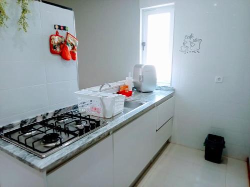 Η κουζίνα ή μικρή κουζίνα στο Apartamento T1