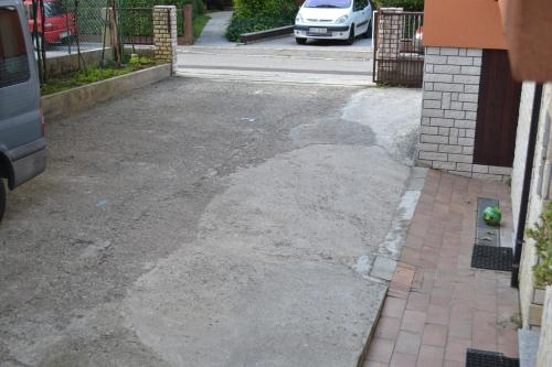 a driveway with a lot ofphaltphalt at Love 2 Solkan in Nova Gorica