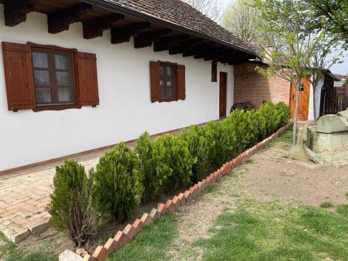 a row of bushes in front of a house at Salaš Isailovi in Sremska Mitrovica