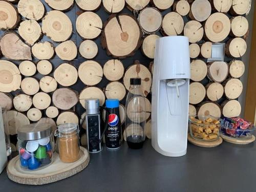Příslušenství pro přípravu čaje a kávy v ubytování Apartmán U Jelena, Čeladná