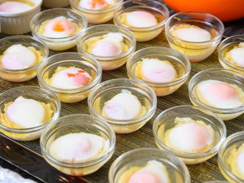 a bunch of small glass bowls filled with food at Iga Ueno City Hotel in Iga