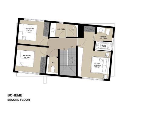 a floor plan of a house at Boheme by H2 Life in Kutchan