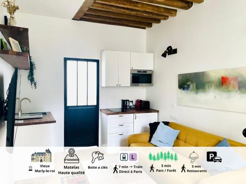 Vieux Marly-le-Roi - Studio bien equipé - Matelas haut qualité