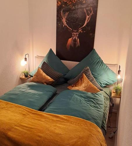 Postel nebo postele na pokoji v ubytování Schwarzwald-Traum mit Pool und Sauna