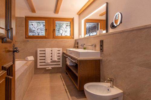 Koupelna v ubytování Chalet Waldhaus Rappakopf