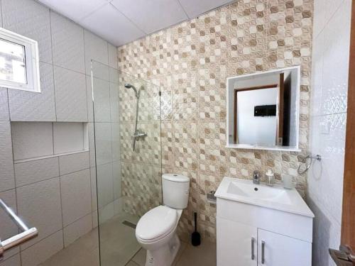 Koupelna v ubytování Casa Medrano