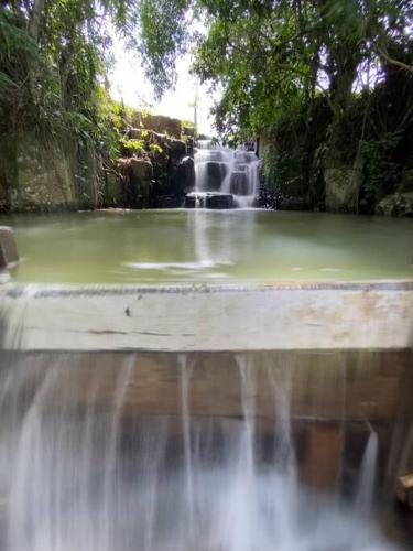 Landskap semula jadi dekat dengan chalet