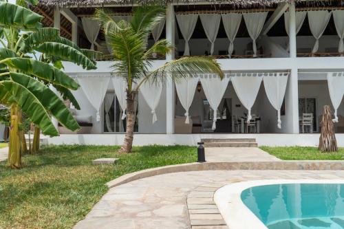 a view of the resort from the pool at Rafiki Tamu Residential Resort in Watamu