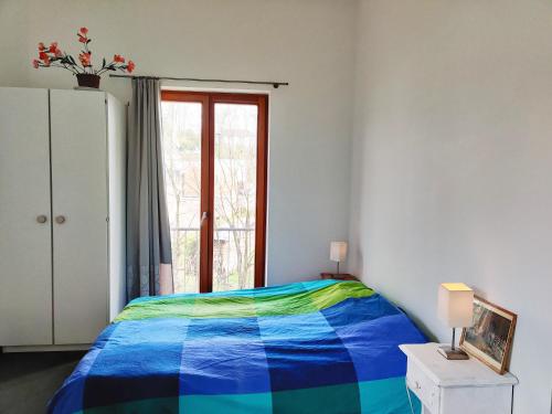 Postel nebo postele na pokoji v ubytování Petit nid en Alsace studio indépendant avec salle de douche privative