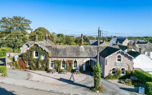 an aerial view of a house with a road at The Brantwood Hotel in Penrith
